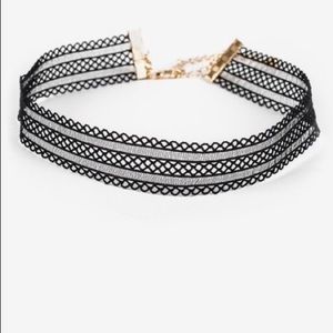 Camille Black Stretch Lace Chocker